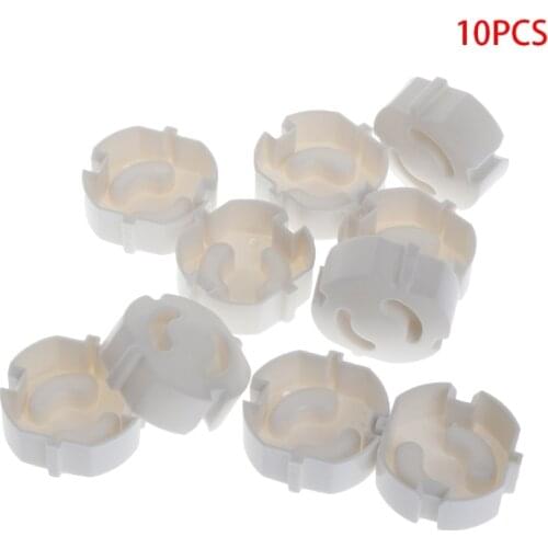 10pcs EU Power Socket 2 Hole Electrical Outlet Baby Safety Plug Protective Cover Safety Guard Protection Against Electric Shock
