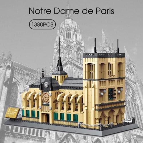 1038pcs Famous Classic City Street View NOTRE DAME CATHEDRAL Of Paris Building Block Child Toys For Boys Bricks Gift Christmas