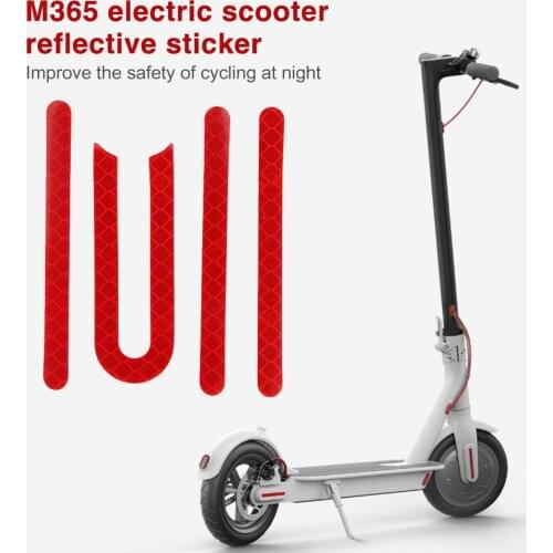 2 Set Night Safety Warning Stickers Electric Scooter Reflective Stickers Warning Decal for M365 Kick Scooter