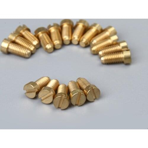 20/40PCS Brass Slotted Screw Slot Cylindrical head Screws Machine Bolts M3x6mm