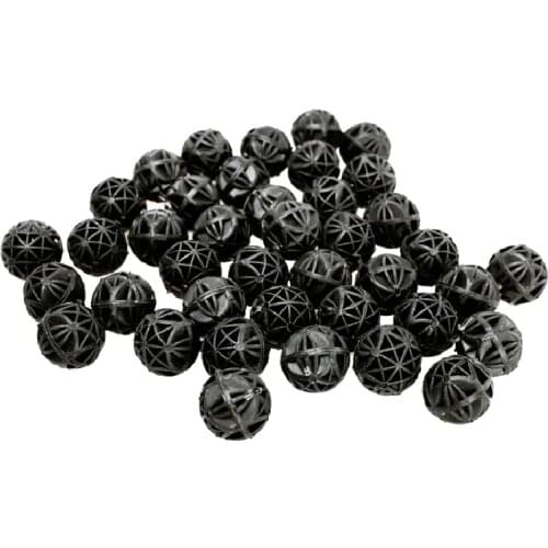 20/50/100pcs Aquarium Pond Reef Bio Black D16mm Balls Fish Tank Air Pump Canister Biochemical Cotton Filter Sponge Media FA005