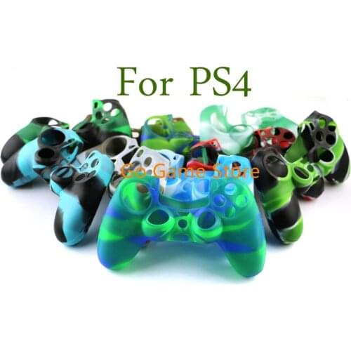 20pcs For Ps4 Handle Cover Camouflage Protective For Playstation 4 Controller Camo Silicone Skin Case Gel Cover Grip