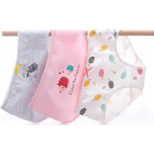 High quality 3pcs/lot cotton girls underwear kids baby panties childrens underpants for 3-12 ages CHU067