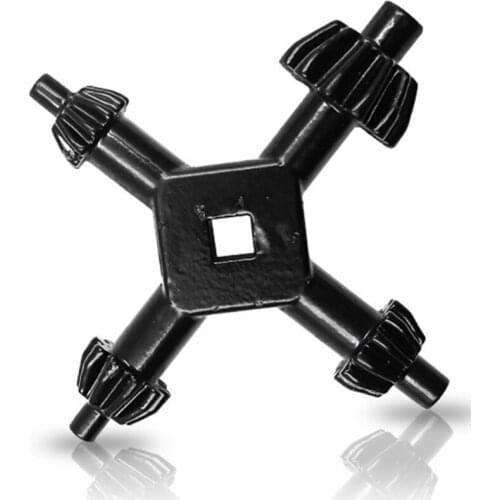 4-Way Multi-Function Universal Chuck Key Drill Drilling Holder Spanner Key Ratchet Socket Ring Combination Grip Star Wrench