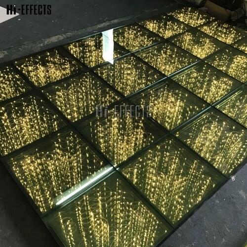 40pcs/lot 3D Goden Dance Floor Mirro Dancing Floor High Brightness Staic SD Control for Concert Shop Stage Show Hotel Lighting