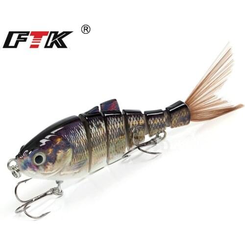 44g Multi Jointed Swimbait Sinking Minnow Fishing Lure 12.8cm 6 Segment Crankbaits For Bass Hard Bait Wobblers Jerkbait