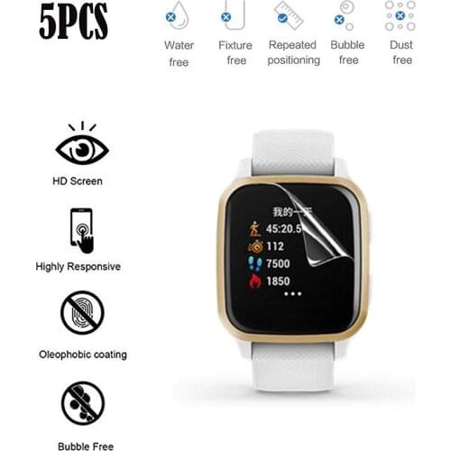 5PCS Screen Protector Suitable For Garmin Venu SQ Hydrogel Protector High Quality Optical Enhancement Film Wholesale Drop ship