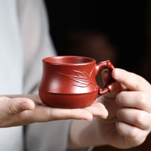 90ml Tea Bowl Yixing Purple Clay Cup Handmade Zisha Teacup Kung Fu Teaware Natural Dahongpao Cups Coffee Mug Drinkware Decor Art