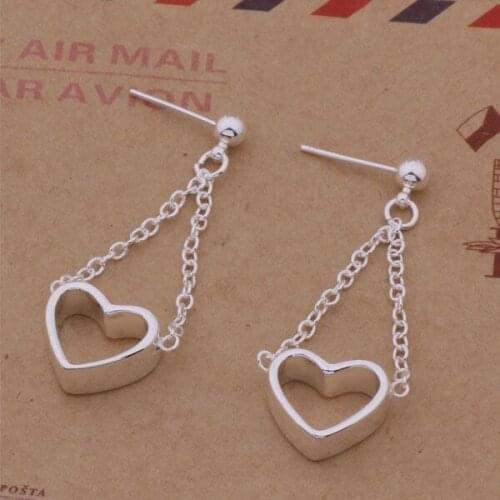 AE364 Hot sterling earrings , fashion jewelry , heart /cihakzoa asjajjqa silver color