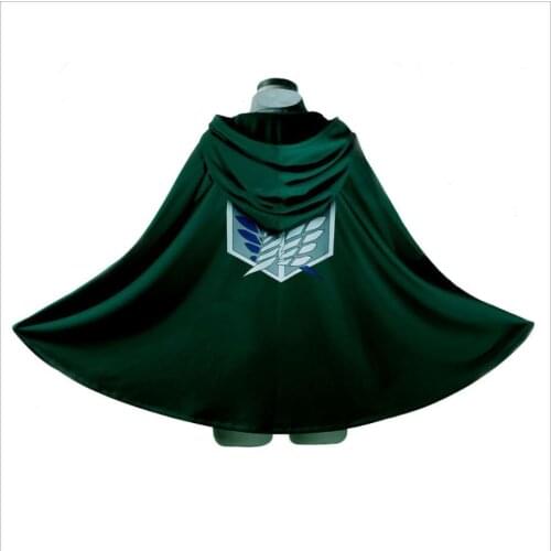 Attack Giant Green Cloak Janpanese Anime Masonic Cosplay Clothes Halloween free shipping