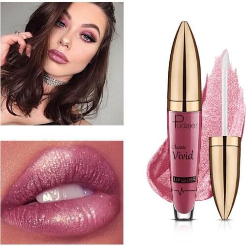Glitter Lips Liquid Lipstick lot Women Brand Makeup Waterproof Blue Purple Wine Red Color pudaier Shimmer Lip Gloss