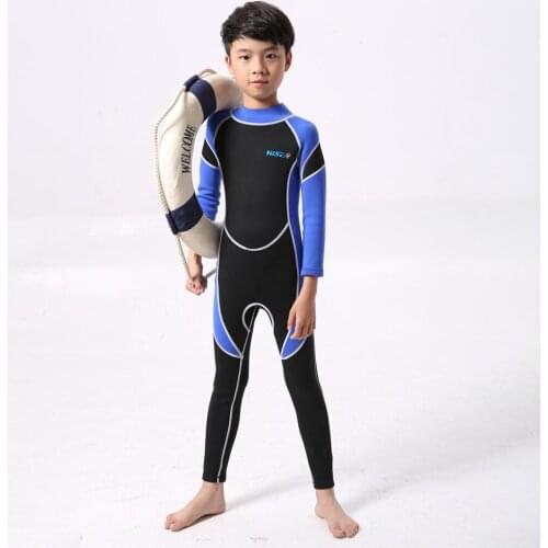 2.5MM Neoprene Long Sleeves Wetsuits Diving Suits for Boys/Girls Children Rash Guards One Pieces Surfing Swim Snorkel child
