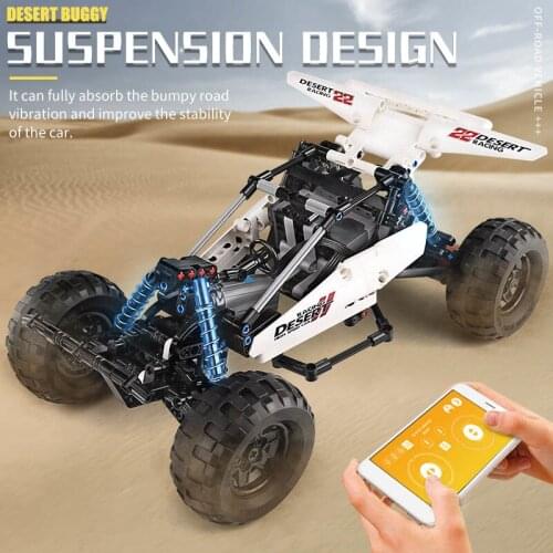 MOULD KING Electric MOC Car Model PF Buggys 2 Desert Racing Remote Control Car Building Blocks Brick Kids DIY Toys Birthday Gift