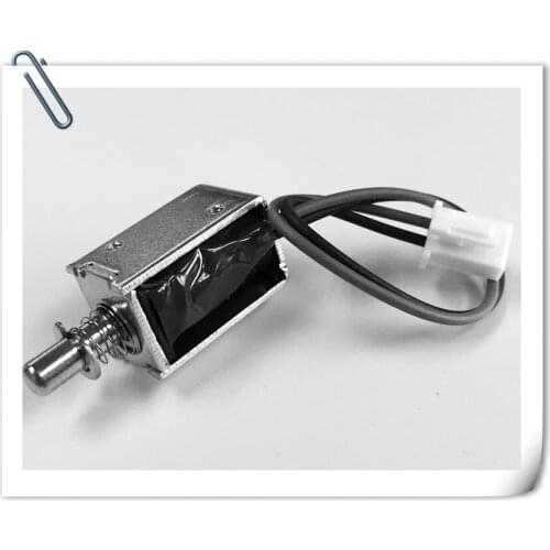 Electromagnet HIO-0420S-15 small through push type solenoid, small cabinet lock solenoid, slide-in lock DC 12V 0.8A 9.6W