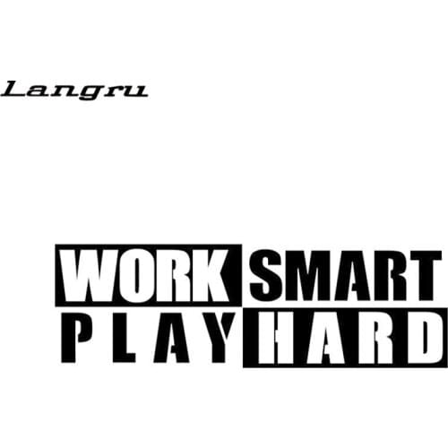 Personality Style Work Smart Play Hard Sticker Vinyl Decal Car Window Car Sticker Car Accessories Jdm