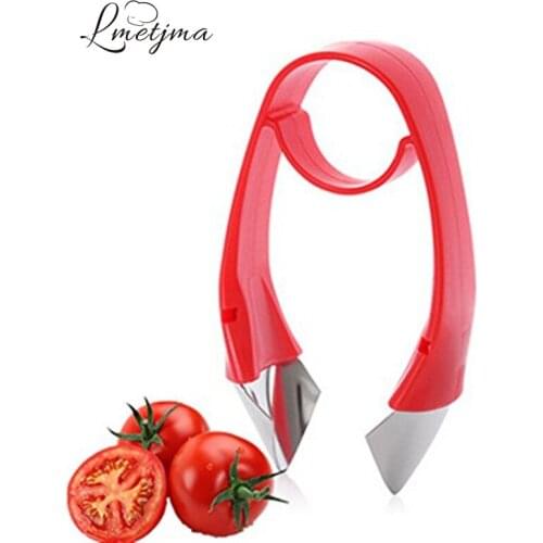 LMETJMA Strawberry Hullers Fruits Digging Tools Tomato Nuclear Corers Stalks Stem Remover Fruit Slicer LK0021