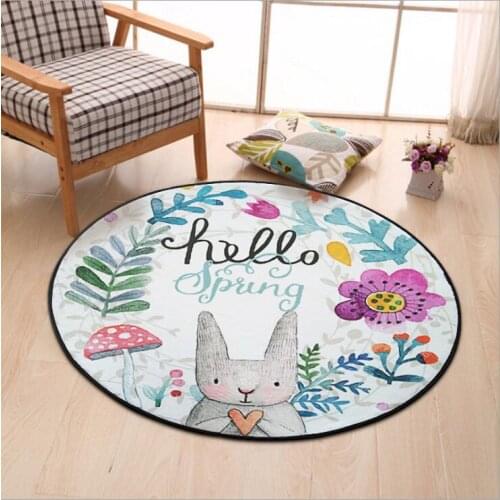 Carpet Hand Painted Rabbit Entrance Door Mat Bedroom Corridor Bathroom Antiskid Anti-friction Rug Kitchen Window Doorside Pad