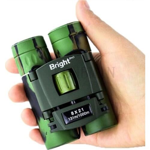 Mini Binoculars 8x21 HD Binoculars High Power Zoom Telescope Camo Hunting Camp Foldable 2021