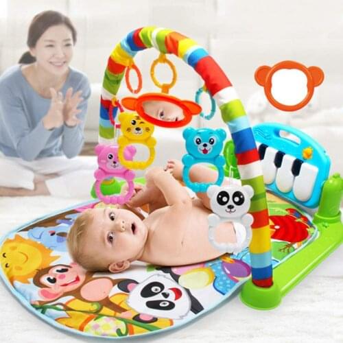 Music Puzzle Mat with Piano Keyboard Educational Rack Toys Infant Fitness Crawling Mat Gift for Kids Gym Baby Carpet Play Mat