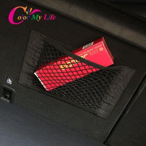 Color My Life Car Trunk Nylon Rope Net Storage Luggage Nets for Nissan X-trail Xtrail Rogue T32 2014 - 2020 Accessories