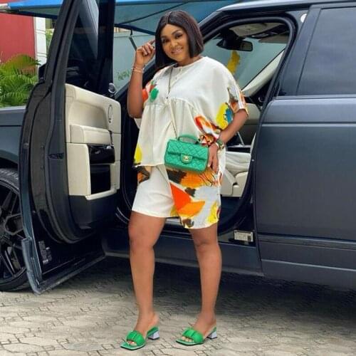 2021 Summer New Fashion Printing Leisure Comfortable Casual Wear Two-Piece Top + Short Pants Set