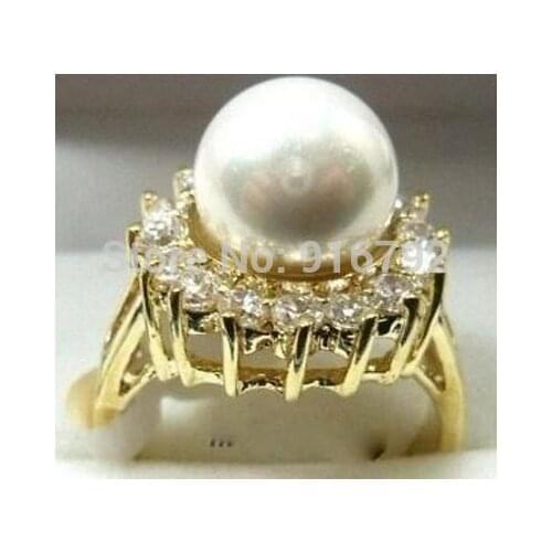 Wholesale P&P *****vogue sea white shell pearl - ring , size 6# 7# 8# 9