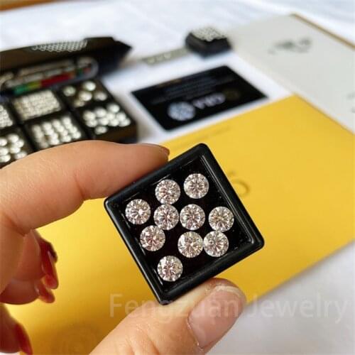 Wholesale Synthetic Moissanites Gemstones 6mm 0.8ct White D Moissanite Diamond for Ring Earring Jewelry