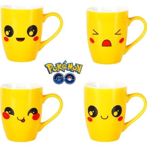 Pokemon Pikachu Cartoon Cartoons big capacity ceramic tea cup Coffee Mugs Ceramic Mug Travel Cup Mugs Color Changing