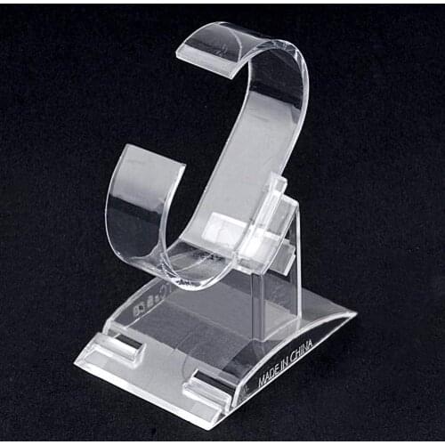 Clear Plastic Jewelry Bangle Cuff Bracelet Watch Display Stand Holder Rack