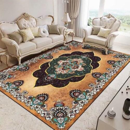 Retro Persian European Style Large Carpet Living Room Coffee Table Blanket Bedroom Full of Ethnic Style Household Floor Mats
