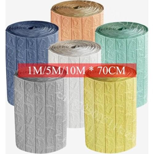 DIY 3D Wall Sticker Imitation Brick Bedroom Decoration Waterproof Self-adhesive Wallpaper For Living Room Kitchen TV Backdrop