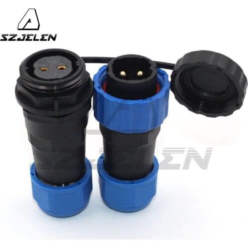 SD20 , docking plug waterproof aviation 2Pin IP68, 25A Industrial cable connector 2pin Male plug and Femal socket