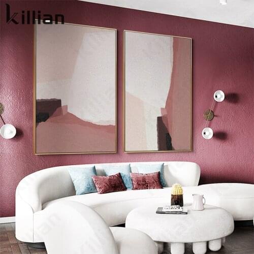 Wall Paintings Modern Home Bedroom Living Room Decoration Poster Art Macaron Color Watercolor Powder Picture Canvas Painting