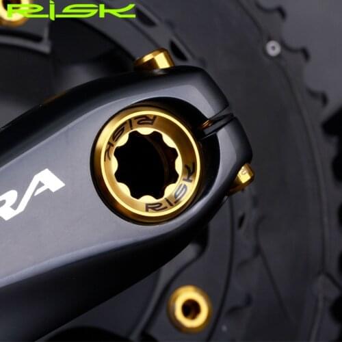 Risk Titanium Alloy Integrated Tooth Plate Plum Blossom Crank Cover Screw Center Shaft M20x8 Mountain Highway Bicycle Xtxtr