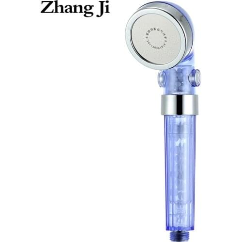 Zhangji Mazarine Plastic Magnet Therapy Spa Shower Nozzle Round High Pressure Bathroom Hand Shower Filter Knock-Down Shower Head