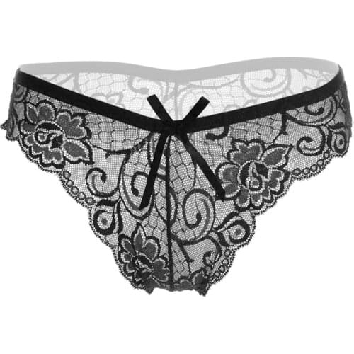 Hot Sale Trendy Women Lace Transparent Panties Thong Comfortable Briefs Thin Low Waist Elasticity Floral Panties