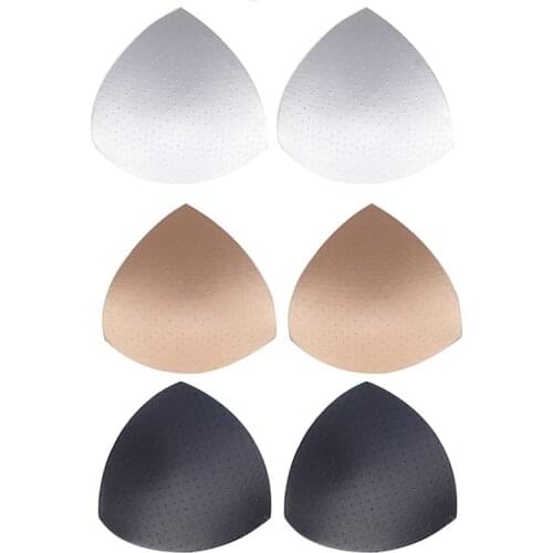 Women Sponge Bra Pads 2021 Summer Swimsuit Bikini Pads Push Up Brassiere Chest Cups Breast Enhancer Intimate Bra Bikini Inserts