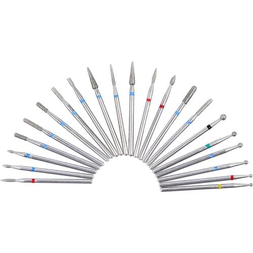 1pcs Diamond Nail Drill Cuticle Bits Ball Milling Cutter Burr