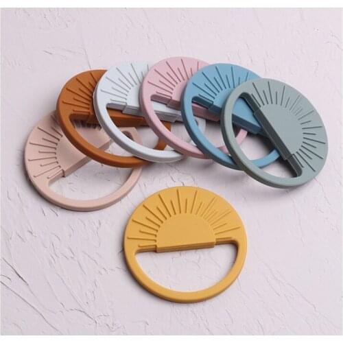 1pc Baby Silicone Teethers Rodent Teething Ring Toddler Newborn Molar Pain Soothing Teething Toy Natural Stop Sucking Thumb Toys