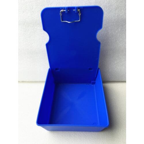 1 Pc Dental BLUE color Laboratory Working Case Pan Tray With Clip Holder