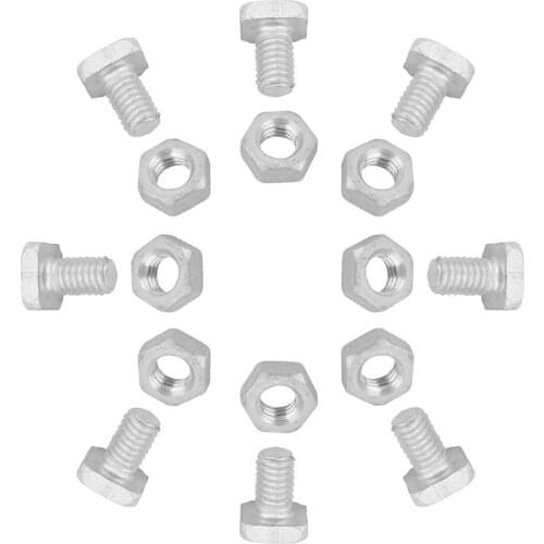 200 Pcs M6X12mm Greenhouse Nuts and Bolts Square Head Bolts Nuts Greenhouse Repair Kit Parts Replacement Garden Supplies