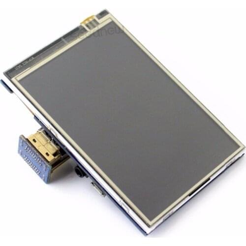 3.5" Pi LCD (E) Raspberry Pi LCD 480x320 Resolution Resistive touch control Supports any revision of Raspberry Pi