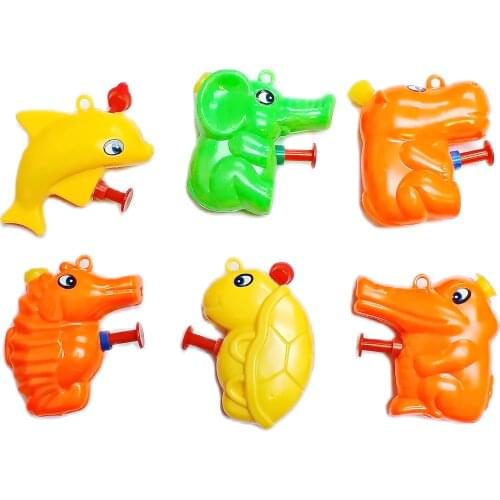 6 pcs Mini Animal Water Gun Squirter Toys Birthday Party Favors Pinata Gift Bags Novelty Capsule Vending Cake Topper carnival
