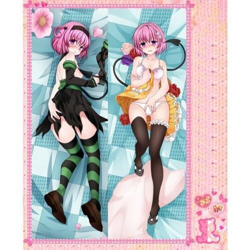 Anime Cartoon To Love Ru Darkness Momo Velia Deviluke Bolster Hugging Pillow Case Cover Pillowcase Peach Skin 2 Way / WT 61047