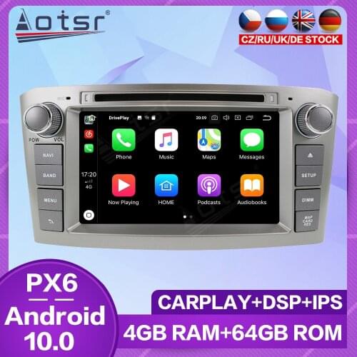 For Toyota Avensis T25 2003 - 2008 Android Multimedia Car Radio DVD Video Player HD GPS Navigation Carplay Audio Stereo Screen