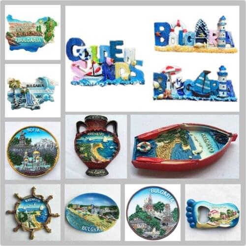 Bulgaria Flavor Landmark Building Fridge Magnets Tourist Souvenirs Crafts Refrigerator magnet Decoration Articles Handicraft
