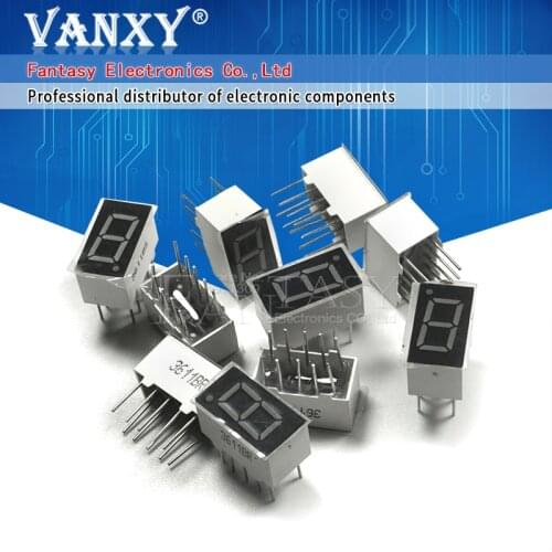 5pcs Digital tube segment common Anode Red 1 Bit digital Tube 0.36 inch Red LED Display 3611BS