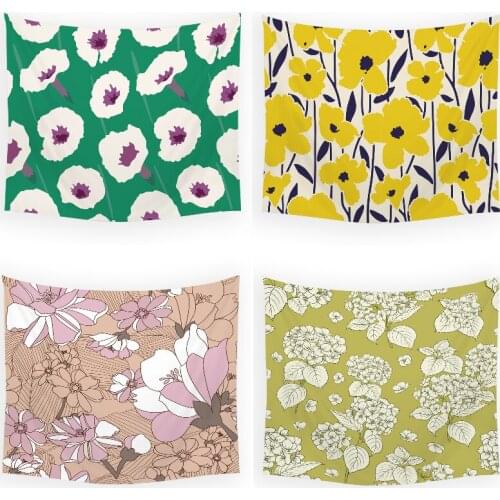 Flower leaves psychedelic tapestry psychedelic room decor aesthetic tapestry wall hanging anime art tapestry dorm room decor