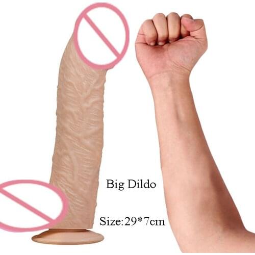 DLX Super Thick Huge Dildo Extreme Big Realistic Dildo Sturdy Suction Cup Penis Dick Dong Adult Sex Product Sex Toys for Women