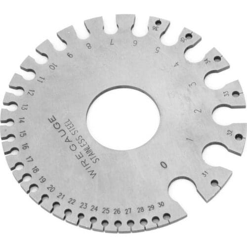 Sided Wire Guage Stainless Steel Steel Round Wire Gauge Non-Ferrous Easy Reading for Gaging Uncoated Sheet Metal Plate Iron and